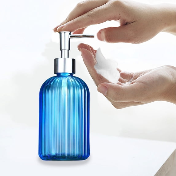 Konghyp Glass Refill Bottle for Bathroom, Hand Soap Dispenser, Lotion Container, Reusable and Refillable, Elegant Design for Home and Travel, Multi-Purpose Bathroom Organizer