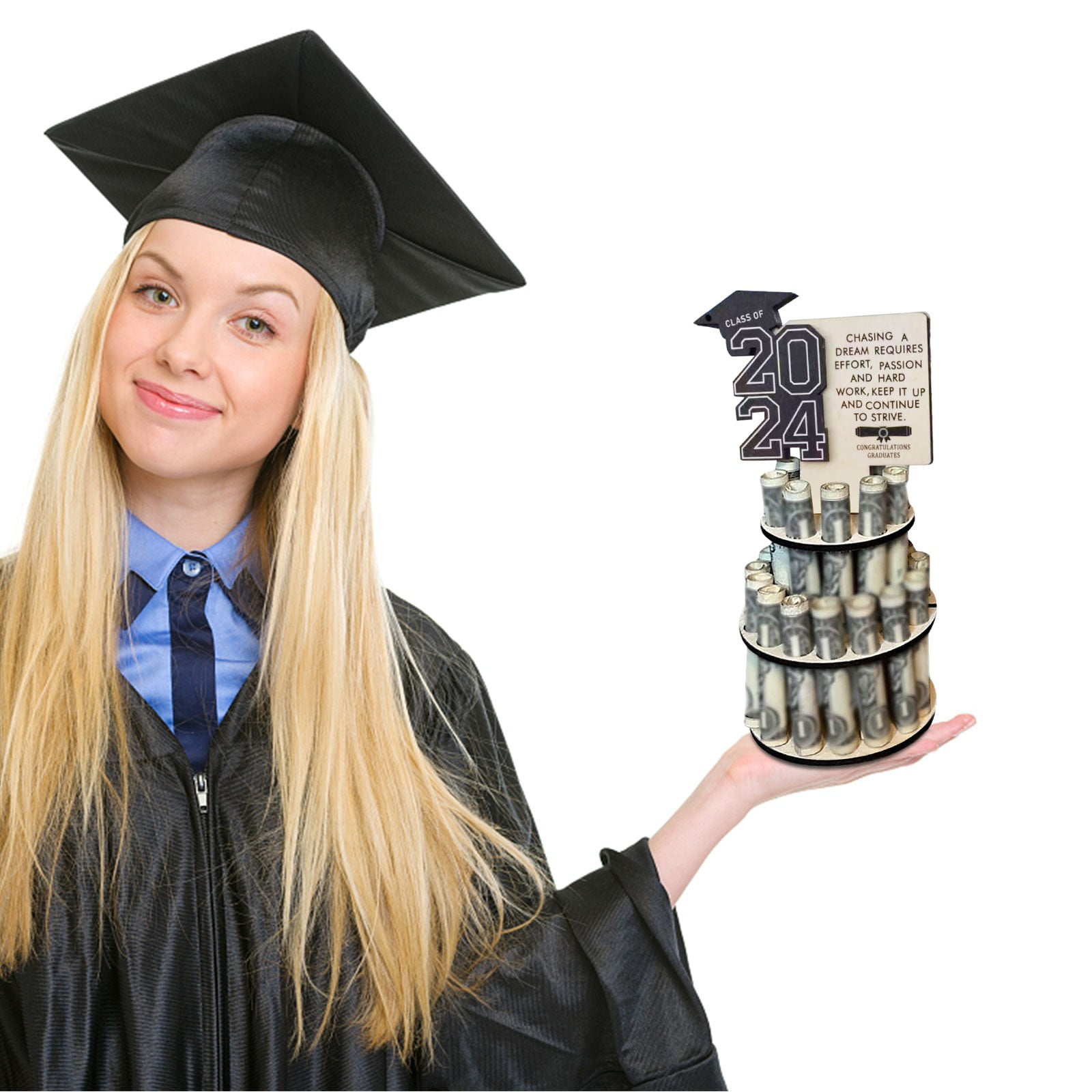 Konghyp Graduation Ornament Graduations Decorations Wooden Grad