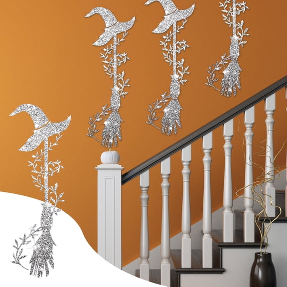 Konghyp Halloween Decorative Stickers, Witch Wall Stickers, PVC Festive Decor, Halloween Party Supplies, Waterproof Window Decorations, Non-Residue Removable Stickers