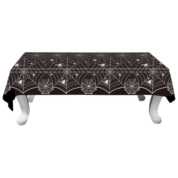 Konghyp Halloween Disposable Tablecloth, Plastic Rectangular Table Cover, Party Tablecloth, Table Decoration, Ideal for Birthday and Costume Parties, Easy to Clean, Portable and Convenient