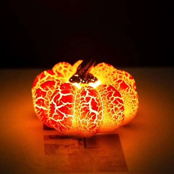 Konghyp Halloween Fall Pumpkins Battery Powered LED Lighted Mini Centerpieces, Perfect for Party Decorations, Great for Home and Garden Decor, Ideal for Halloween Theme Events