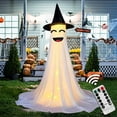 thumbnail image 1 of Konghyp Halloween Ghost Lamp with Remote Control - Illuminated Fabric Ghost Decoration for Garden, Courtyard, and Party - Adjustable Height, Indoor/Outdoor Halloween Decor, 1 of 9