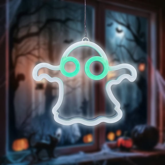 Konghyp Halloween LED Decorative Lights Neon Lights, Soft Lighting, USB Powered, Battery Operated, Ideal for Room Decor, Party Decorations, Festive Atmosphere, Lightweight and Portable