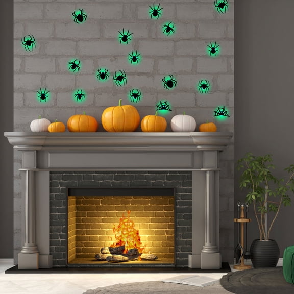 Konghyp Halloween LED Flashing Party Window Decoration Wall Sticker, Light Up Night, Immersive Atmosphere, Easy Installation for Festive Celebrations, Party Décor, Eye-Catching Display