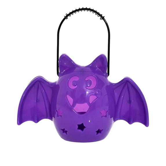 Konghyp Halloween Lantern Bucket, Glowing Decorations, LED Lights, Portable Handle, Trick or Treat Candy Holder, Halloween Party Decor, Festive Lighted Ornaments