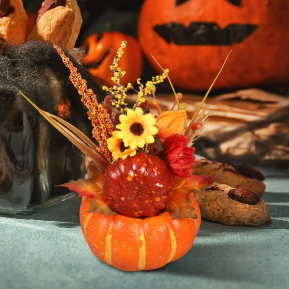 Konghyp Halloween Pumpkin Ornament Foam Decoration, Fall Harvest Decor, Maple Leaf and Fruit String Festival Props, Indoor Outdoor Halloween Decor