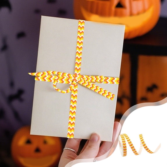 Konghyp Halloween Ribbon Decorative Bow Headpiece Material, Versatile Festive Accessory, Ideal for Gift Wrapping and Crafting, Perfect for Halloween Celebrations, Multi-Purpose Polyester Ribbon