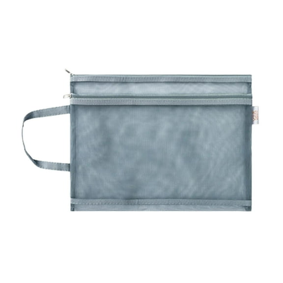 Konghyp Handheld Bag Nylon Mesh Transparent Storage Organizer, Versatile Zipper Case for Toys, Art Supplies, and Documents, Durable and Lightweight File Pouch, Practical and Stylish Accessory