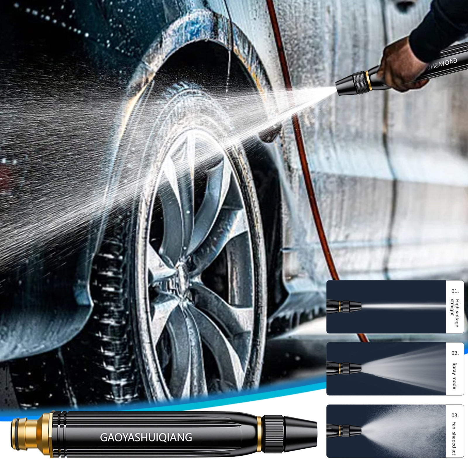 Konghyp High-Pressure Car Wash Water Nozzle – Powerful Household Tool