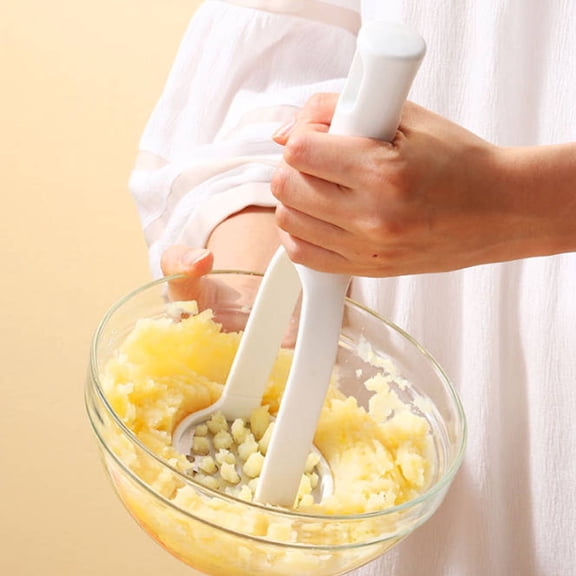 Konghyp Household Stainless Steel Potato Masher: Sturdy, Lasting Tool For Delicate Garlic Paste And Grinding; Portable For Convenient Use Anywhere.