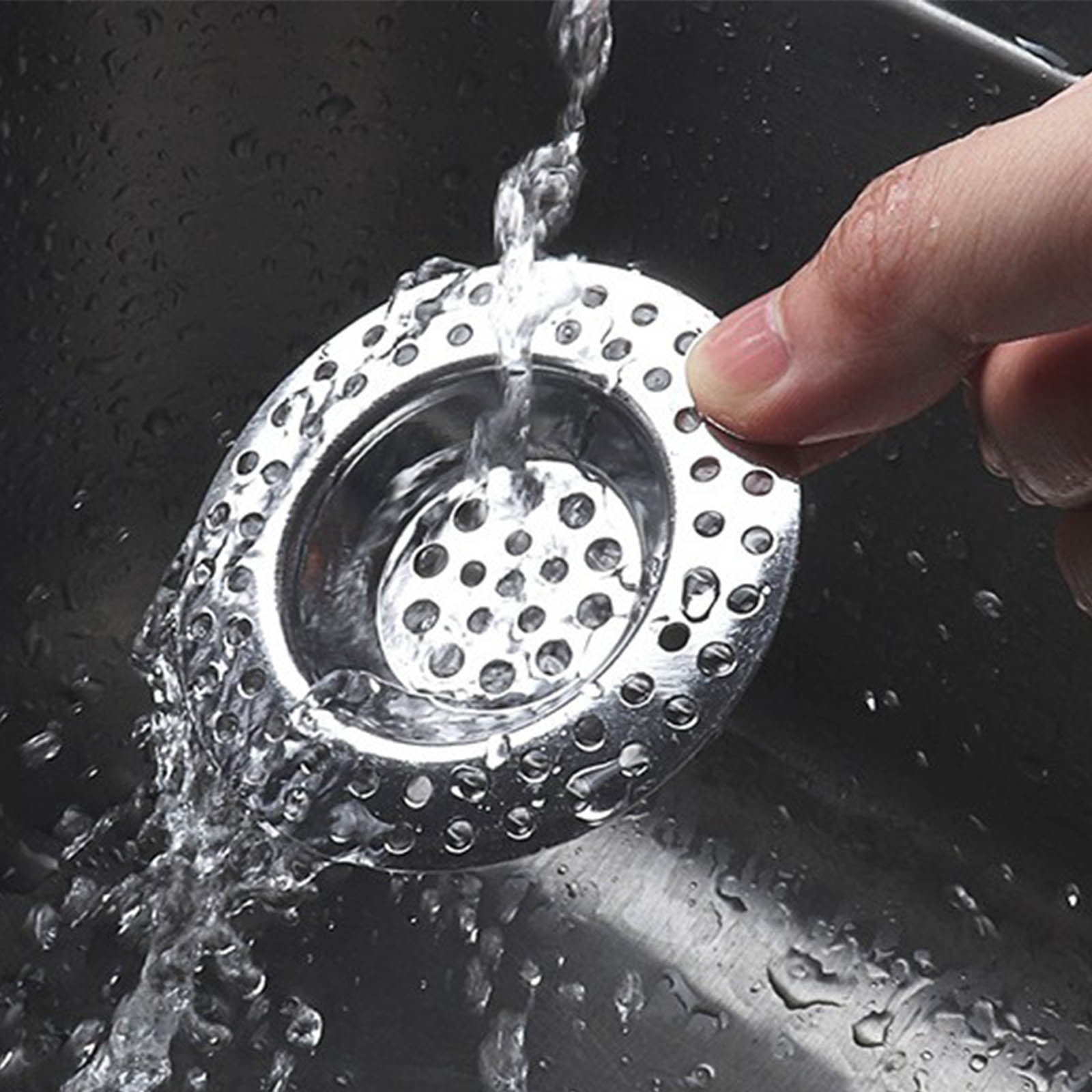 Konghyp Kitchen Sink Strainer Stainless Steel Mesh Strainer with