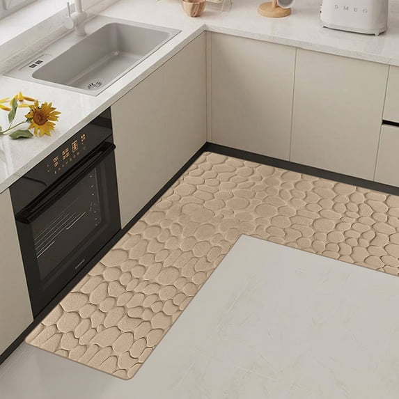 Konghyp L Corner Carpet, Absorbent Non-Slip Mat, Microfiber Bathroom Rug, Machine Washable Floor Mats, Versatile for Living Room, Kitchen, and Laundry Room