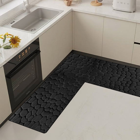 Konghyp L Corner Carpet, Absorbent Non-Slip Mat, Microfiber Bathroom Rug, Machine Washable Floor Mats, Versatile for Living Room, Kitchen, and Laundry Room