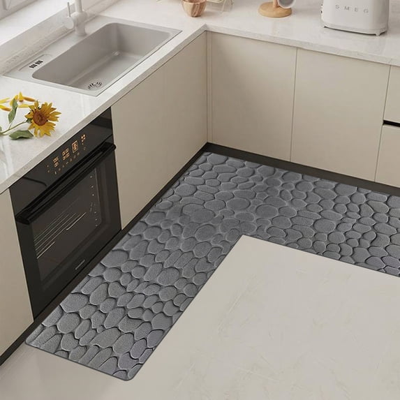 Konghyp L Corner Carpet, Absorbent Non-Slip Mat, Microfiber Bathroom Rug, Machine Washable Floor Mats, Versatile for Living Room, Kitchen, and Laundry Room