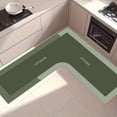 thumbnail image 1 of Konghyp L Corner Carpet, Kitchen Rug, Non-Slip, Absorbent, Machine Washable, Floor Mat, Velvet Fleece, Memory Foam, Ideal for Kitchen, Laundry, or Bathroom, 1 of 7
