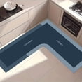 thumbnail image 1 of Konghyp L Corner Carpet, Kitchen Rug, Non-Slip, Absorbent, Machine Washable, Floor Mat, Velvet Fleece, Memory Foam, Ideal for Kitchen, Laundry, or Bathroom, 1 of 7