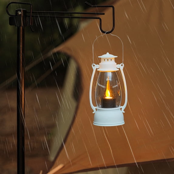 Konghyp LED Electronic Candle Light Wind Lamp, Portable Light Ornaments, Vintage Style, Indoor Outdoor Decoration, Battery Operated Lantern, Cozy Ambient Lighting