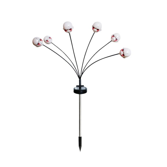 Konghyp LED Halloween Ghost Face Light, Solar-Powered Garden Decoration, Outdoor Night Display, Intelligent Light Control, Weather Resistant, Festive Yard Ornament