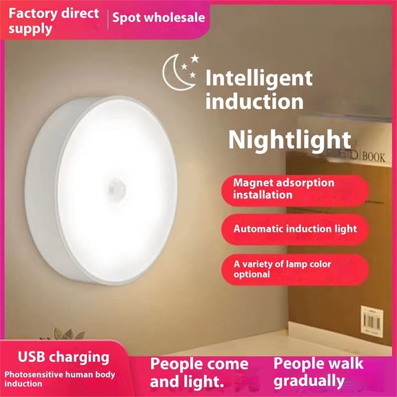 Konghyp LED Smart Night Light – Energy-Saving Eye Protection with Sensor Switch, Warm Light for Home Use, Ideal for Safe and Efficient Nighttime Illumination.
