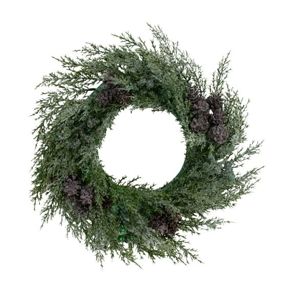 Konghyp Large Christmas Wreath, Artificial Green Wreath for Front Door, Holiday Decor for Indoor Outdoor, Home Decoration, Beautiful Floral Wreath