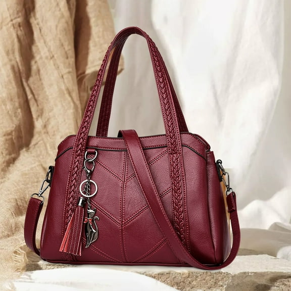 Konghyp Large Tote Bag for Women – Soft Leather Handbag with Crossbody Strap – High-Capacity Purses Ideal for Daily Use, Fashionable and Versatile for Every Occasion