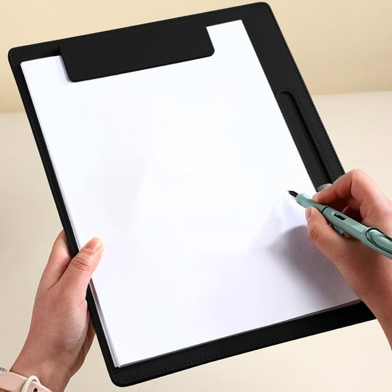 Konghyp Leather Folder Board, Notepad Writing Board, Business Contract Signature Pad, Menu Clip for Office Use, Multifunctional and Durable, Sturdy Plywood with Magnetic Fixations