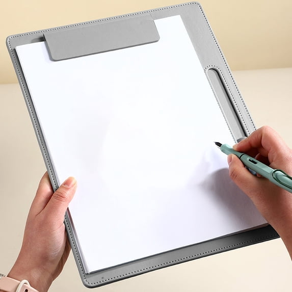 Konghyp Leather Folder Board, Notepad Writing Board, Business Contract Signature Pad, Menu Clip for Office Use, Multifunctional and Durable, Sturdy Plywood with Magnetic Fixations