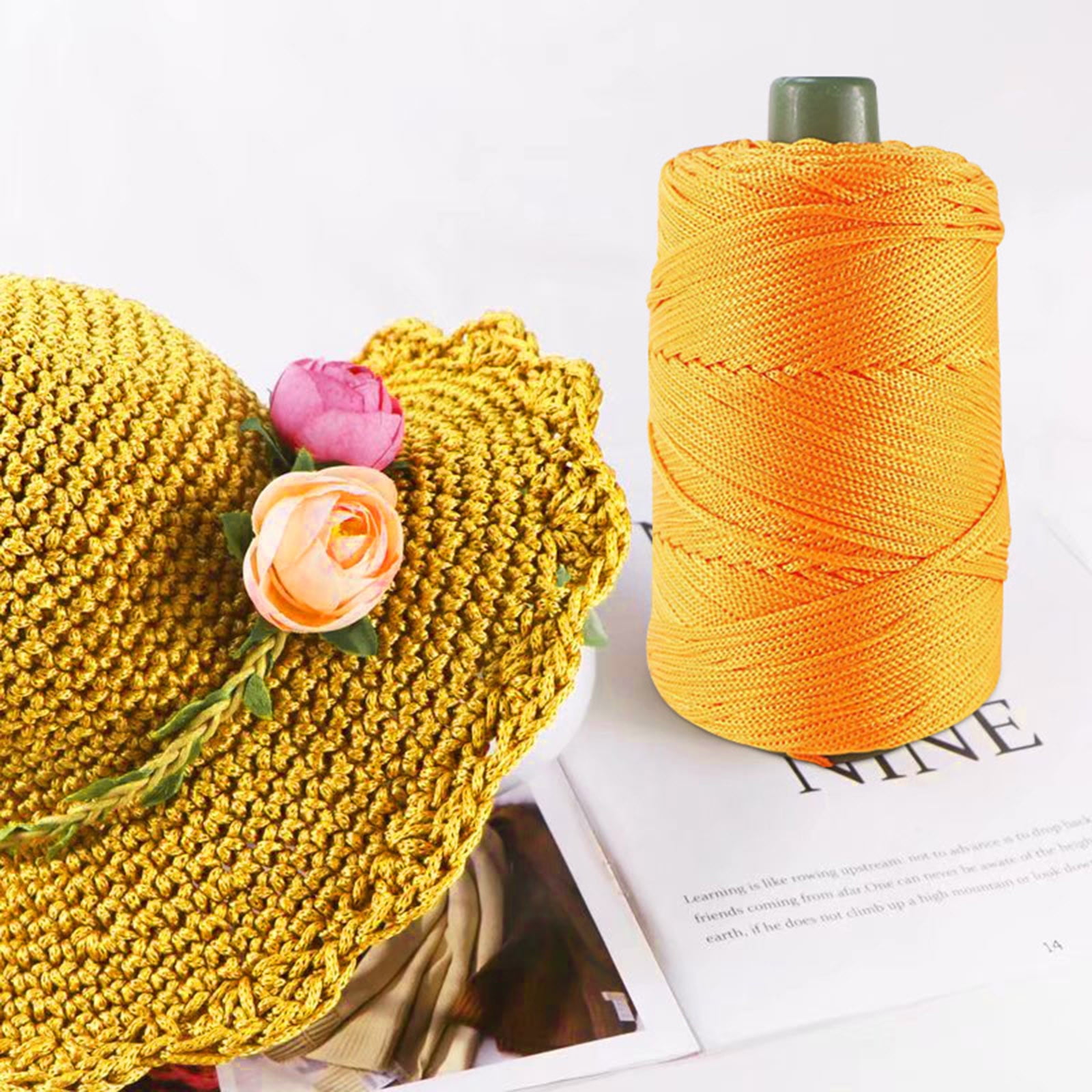 Konghyp Lightweight Ice Silk Thread Composite Yarn – Hand-Woven DIY ...