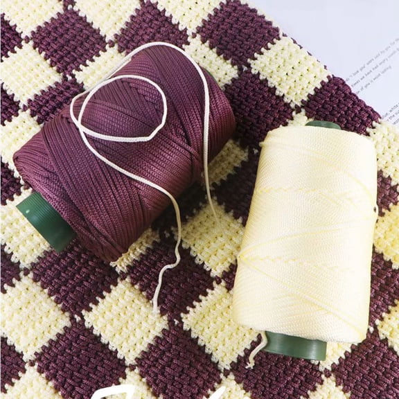 Konghyp Lightweight Ice Silk Thread Composite Yarn – Hand-Woven DIY Hollow Thread for Summer Cool Hat Cushions – Ideal for Crafting Unique Accessories and Keeping Cool