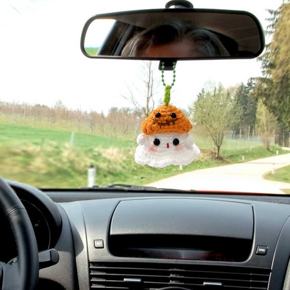 Konghyp Little Ghost Hand-Woven Cute Keychain Bag Car Pendant Hanging Gift, Exquisite Decoration, Practical Accessory, Unique Personalized Keychain, Soft Woolen Material