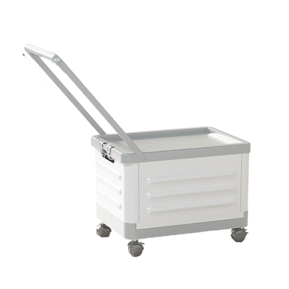Konghyp Living Room Storage Box With Wheels, Foldable Trolley Organizer, Durable Plastic Storage Solution for Home and Office, Easy to Clean, Multi-Purpose Storage Bin