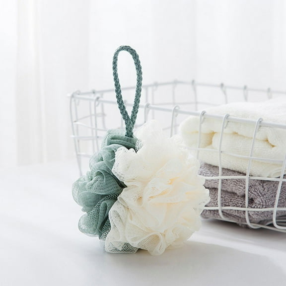 Konghyp Loofah Bath Shower Sponge Pouf – 3pc Mesh Exfoliating Sponge Set, Ideal for Cleansing and Exfoliating Skin, Enhances Your Bath and Shower Routine.