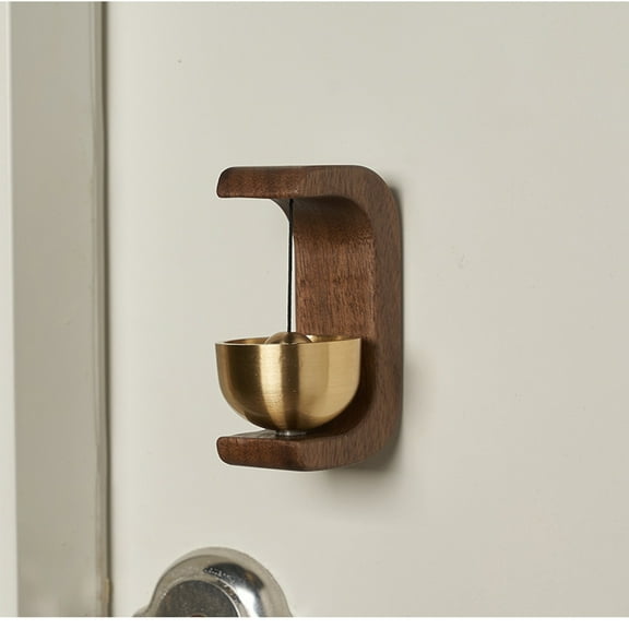 Konghyp Magnetic Wood Doorbell Chime – Beech Wood Doorbell with Brass for Shopkeepers and Home Use, Ideal Entrance Hanging Chime for Wall and Store, Attractive and Functional Design