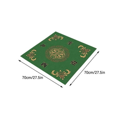 Konghyp Mahjong Mat 27.5×27.5Inch – Reduction Table Mat for Mahjongg, Poker and Domino Game Accessories, Durable Card and Tile Game Tablecloth