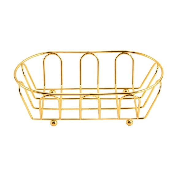 Konghyp Metal Mesh Food Serving Tray, Stainless Steel Snack Organizer for Chips, Chicken, Bread, Decorative Diner Storage, Compact Snack Holder, Kitchen Serving Dish