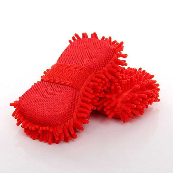 Konghyp Microfiber Car Wash Sponge – Non-Scratch Chenille Mitt for Cars, Trucks, and Boats – Two-Sided Microfiber Wash Sponge for Effective Cleaning and Care