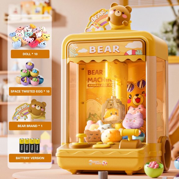 Konghyp Mini Candy Vending Machine – Boys & Girls Prize Dispenser with Lights & Sounds, Electronic Toy for Party & Birthday, Includes 10 Toys & 10 Mini Treats, Fun Kids Toy