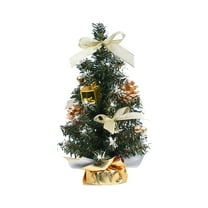 Konghyp Miniature Christmas Tree, Gold Desktop Ornaments, Compact Holiday Decorations, Reusable Festive Accent, Potted Plants for Office and Home Decor, Tabletop Christmas Decor