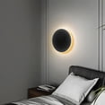 thumbnail image 1 of Konghyp Modern LED Wall Lamp - Dimmable Touch Sensor Light with 3 Color Temperatures, No Drill Installation for Living Room, Hallway & Hotel Decor (Black/White), 1 of 6