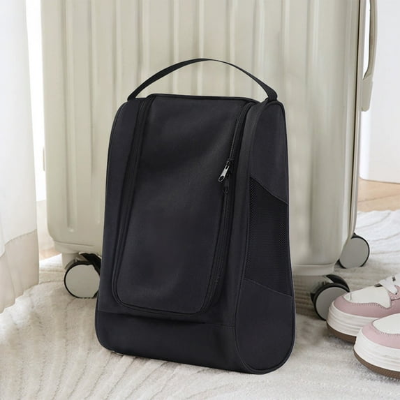 Konghyp Multi Functional Travel Shoe Storage Bag, Breathable Large Capacity Organizer, Portable Handheld Zippered Sneakers Carrier, Basketball and High Heels, Durable Oxfords Cloth Footwear Case