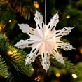 thumbnail image 1 of Konghyp Paper Christmas Snowflake Hanging Decoration, Festive Holiday Ornament, Elegant Winter Decor, Perfect for Christmas Tree, Unique Snowflake Design, 1 of 6