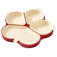 thumbnail image 1 of Konghyp Paw Shape Detachable Divided Plates Removable Compartment Serving Tray, Multi-use Serving Tray for Hot Pot, Fruit Snack, Dishwasher Safe Food Prep Tray, Reusable Kitchen Organizer, 1 of 9