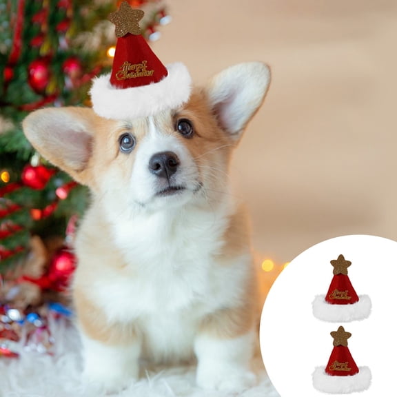 Konghyp Pet Christmas Hat, Cute Santa Hat for Dogs, Warm & Comfortable Holiday Outfit, Ideal for Pets, Fashionable Accessory for Winter Celebrations