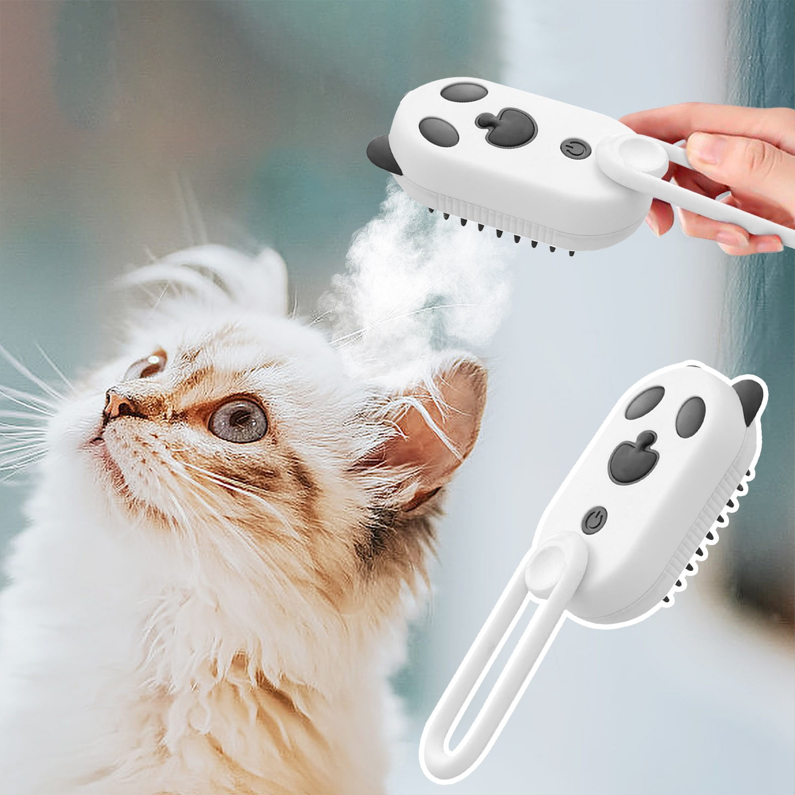 Konghyp Pet Spray Massage Brush MultiFunction Wash Brush and Steam
