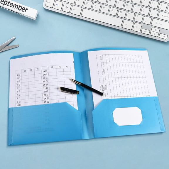 Konghyp Plastic Folders with Pockets, Heavy Duty File Folders, Durable Document Organizer, Waterproof Portfolio, Office Supplies for Professionals, Long-lasting Plastic Folders