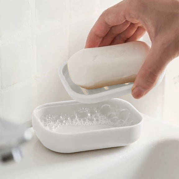 Konghyp Plastic Soap Box with Lid, Leakproof Soap Storage, Compact Design for Travel, Camping, Gym, and Bathroom, Easy to Clean, Durable Plastic Container