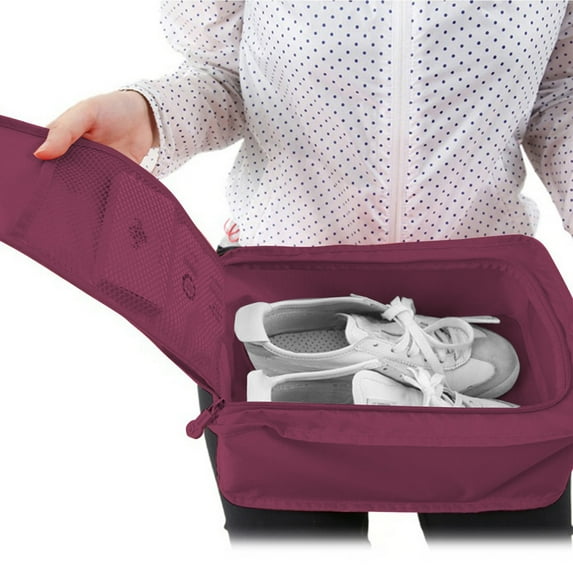 Konghyp Portable Travel Shoe Storage Bag, Foldable Multi-Functional Organizer for Shoes and Clothes, Hand Carry Shoe Bag with Compartments for Suitcase Luggage Packing Organization