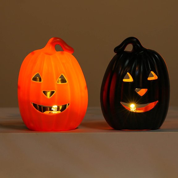 Konghyp Pumpkin Lantern LED Night Light, Halloween Decoration, Luminous Pumpkin Prop, Indoor Outdoor Decor, Ideal for Parties and Gatherings, Autumn Festival Light