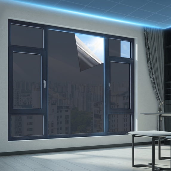 Konghyp Reflective Window Film Heat Control Sun Blocking Privacy Cling, Energy Saving Insulation, Easy Installation for Home, Office, Kitchen, Balcony