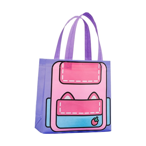 Konghyp Reusable Cute Backpack Print Storage Bag, Portable Organizer for Books, Lunch, Art Supplies, Versatile Daily Use Tote, Stylish and Durable Storage Solution